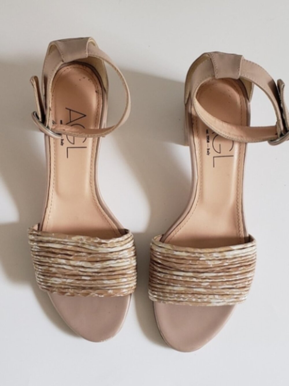 AGL Strappy Women's Heeled Leather Sandal Size 37.5